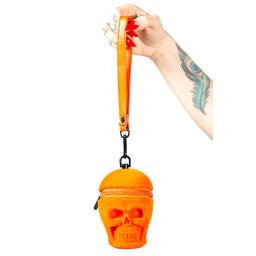 peněženka na mince KILLSTAR - Grave Digger - Orange Velevet - KSRA007075