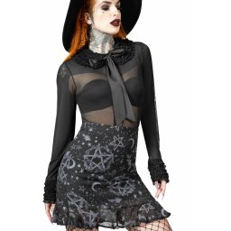 sukně dámská KILLSTAR - Gretel Mini - Black - KSRA007110