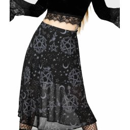 sukně dámská KILLSTAR - Luella Bias Midi - Black - KSRA007109
