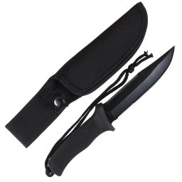 MIL-TEC nůž bojový s pouzdrem CORDURA ČERNÝ