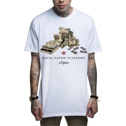 tričko pánské MAFIOSO - ROCK PAPER SCISSORS - WHT - MAF070
