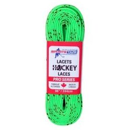 Tkaničky do bruslí SportsTape Hockey Laces Wax zelená 72 palců = 182cm