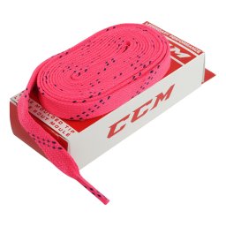 Tkaničky do bruslí CCM Hockey Laces Wide růžové 108 palců = 274cm