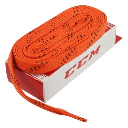 Tkaničky do bruslí CCM Hockey Laces Wide oranžové 120 palců = 304cm