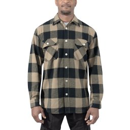Košile dřevorubecká FLANNEL kostkovaná COYOTE BROWN vel. M