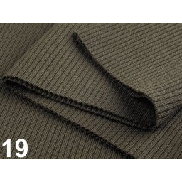 Elastický náplet žebrovaný 15x70 cm, barva 19/013 Military Olive
