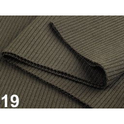 Elastický náplet žebrovaný 15x80 cm, barva 19/013 Military Olive