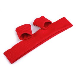 Elastické náplety šíře 7 cm sada (2x rukáv, 1x pás), barva 4 (016) červená
