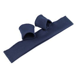 Elastické náplety šíře 7 cm sada (2x rukáv, 1x pás), barva 10 (104) modrá temná