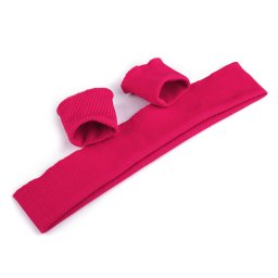Elastické náplety šíře 7 cm sada (2x rukáv, 1x pás), barva 28 (119) růžová neon