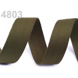 Keprovka - tkaloun šíře 30 mm, barva 4803 zelená khaki