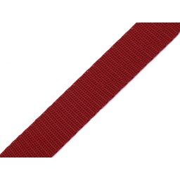 Popruh polypropylenový šíře 20 mm tloušťka 1 mm, barva 34 bordó sv.