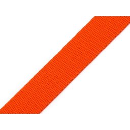 Popruh polypropylenový šíře 25 mm tloušťka 1 mm, barva 20 oranžová