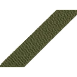Popruh polypropylenový šíře 25 mm tloušťka 1 mm, barva 70 zelená khaki