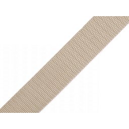 Popruh polypropylenový šíře 25 mm tloušťka 1 mm, barva 72 béžová