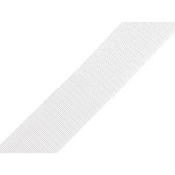 Popruh polypropylenový šíře 30 mm tloušťka 1 mm, barva 01 bílá