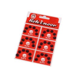 Kovové patentky / stiskací knoflíky vel. 1 a 2, barva 1 (Ø8,5 mm) černá