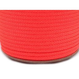Oděvní šňůra PES Ø4 mm, barva 0060 růžová korálová