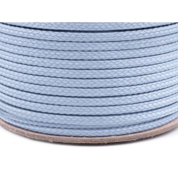Oděvní šňůra PES Ø4 mm, barva 0127 modrá sv.