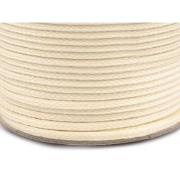 Oděvní šňůra PES Ø4 mm, barva 0408 vanilková