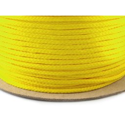 Oděvní šňůra PES Ø4 mm, barva 1257 žlutá šafránová