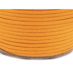 Oděvní šňůra PES Ø4 mm, barva 2133 oranžová stř.