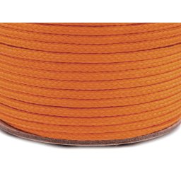 Oděvní šňůra PES Ø4 mm, barva 2177 oranžová