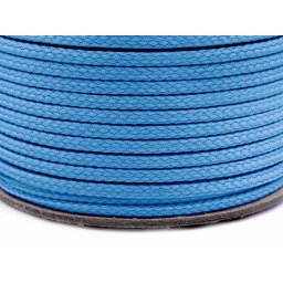 Oděvní šňůra PES Ø4 mm, barva 4906 modrá nebeská