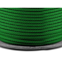 Oděvní šňůra PES Ø4 mm, barva 5449 zelená