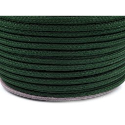 Oděvní šňůra PES Ø4 mm, barva 6398 zelená lesní