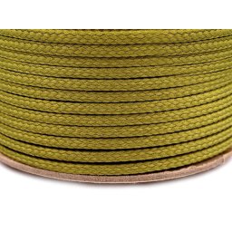 Oděvní šňůra PES Ø4 mm, barva 6787 zelená olivová