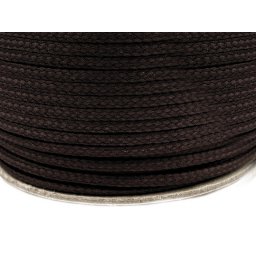 Oděvní šňůra PES Ø4 mm, barva 7929 hnědá kávová