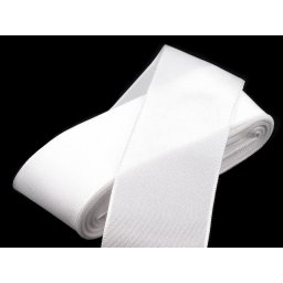 Stuha taftová šíře 40 mm, barva 100 bílá