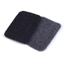 Nažehlovací záplaty riflové 7,6x4,9 cm, barva 4 černá