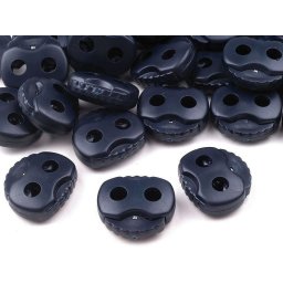 Brzdičky s dvěmi dírkami 20x20 mm velké, barva 330 modrá temná