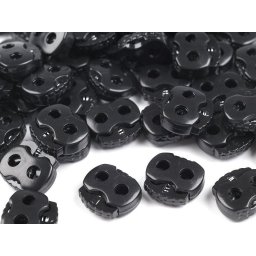 Brzdičky s dvěmi dírkami 20x20 mm velké, barva 332 černá