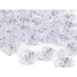 Brzdičky s dvěmi dírkami 20x20 mm velké, barva 430 transparent