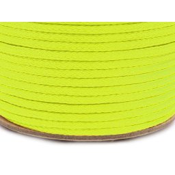 Oděvní šňůra PES Ø2 mm, barva 1108 žlutá neon