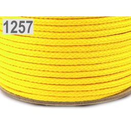 Oděvní šňůra PES Ø2 mm, barva 1257 žlutá šafránová