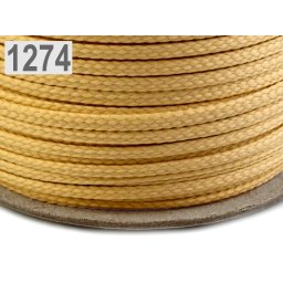 Oděvní šňůra PES Ø2 mm, barva 1274 hořčicová