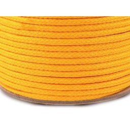 Oděvní šňůra PES Ø2 mm, barva 1408 oranžovožlutá