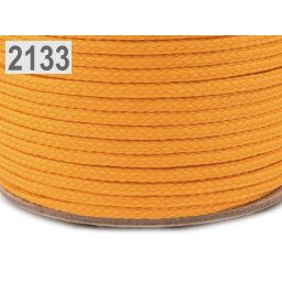 Oděvní šňůra PES Ø2 mm, barva 2133 oranžová stř.