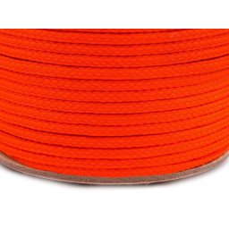Oděvní šňůra PES Ø2 mm, barva 3157 oranžová reflexní neon