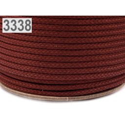 Oděvní šňůra PES Ø2 mm, barva 3338 bordó