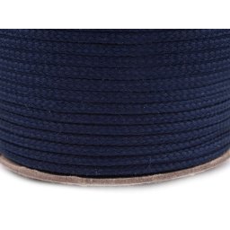 Oděvní šňůra PES Ø2 mm, barva 4830 modrá temná