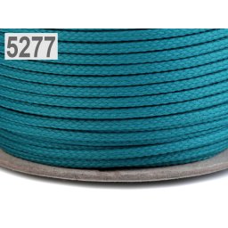 Oděvní šňůra PES Ø2 mm, barva 5277 tyrkys
