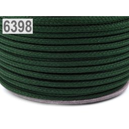 Oděvní šňůra PES Ø2 mm, barva 6398 zelená lesní