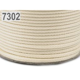 Oděvní šňůra PES Ø2 mm, barva 7302 béžovobílá