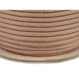 Oděvní šňůra PES Ø2 mm, barva 7385 béžová tm.