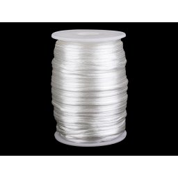 Saténová šňůra Ø2 mm, barva 42 Off White